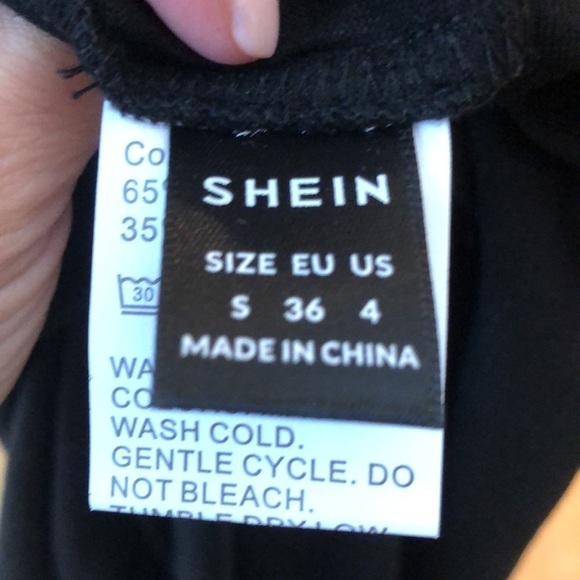 NWT Shein Black T-Shirt Dress Size Small- Super Cute! - Picture 5 of 8